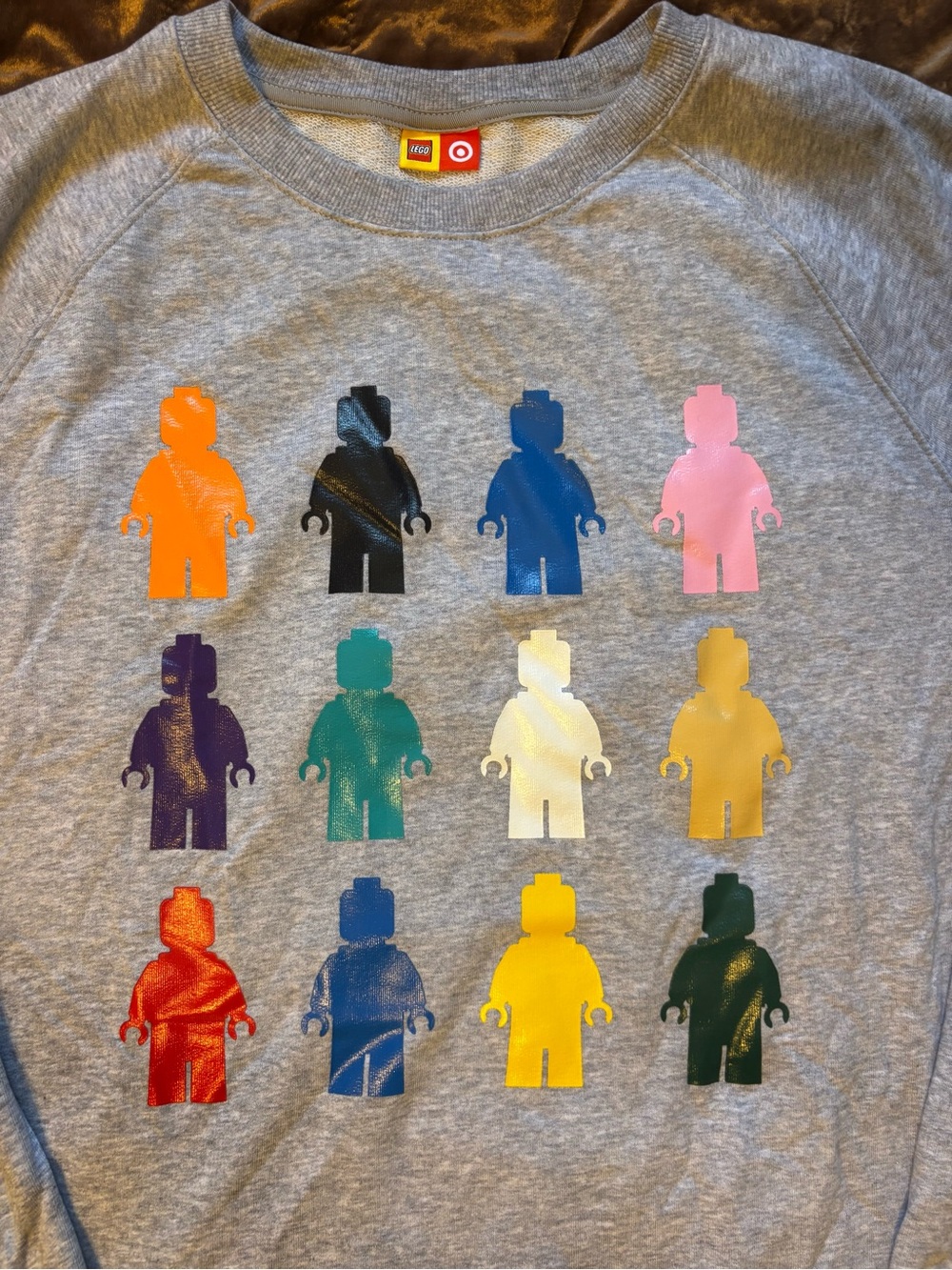 LEGO Gray Sweatshirt with Colorful Minifigure Grid - Picture 2 of 2
